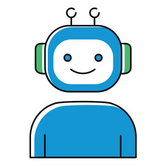 AI-Powered Automation and Robotics Vector Icon Design