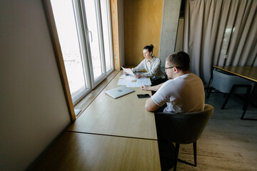 office workers doing paperwork