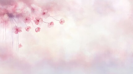 Fototapeta premium Flowers on pink, a burst of floral beauty on soft pink background 