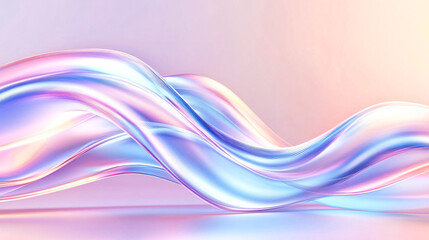 Vagues et ondulations fluides en ros et bleu pastel