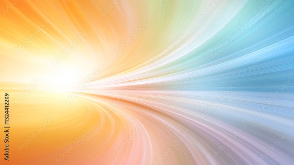 Poster vibrant abstract background with colorful lines and glowing light, ideal for modern design projects