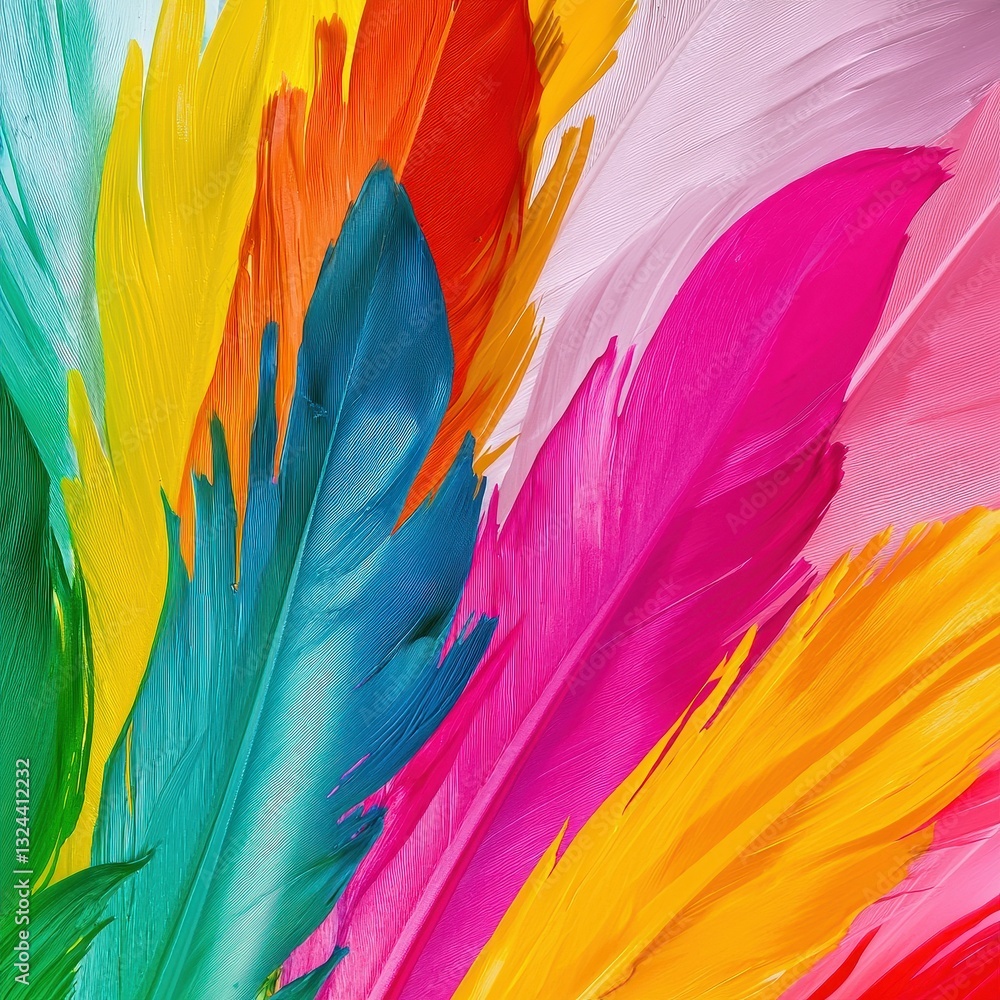 Aufkleber a dynamic display of colorful paint strokes blending together to create a vivid artistic composition