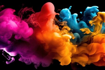 Fototapeta premium Vibrant Hues of Colored Smoke Erupting