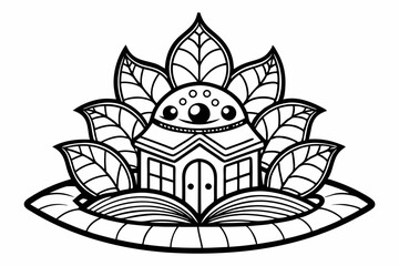 Coloring book black vector