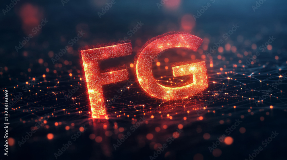 Poster 5g cell network communication tower or antenna transmits wireless signal on mobile devices. cellular