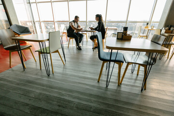 Office workers working together