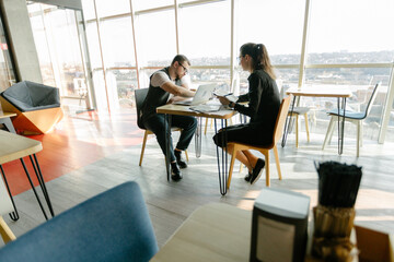 office workers doing brainstorming