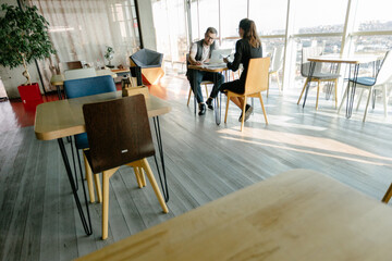 office workers doing brainstorming