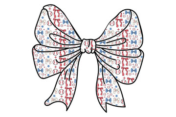 Baseball Coquette Bow EPS Design