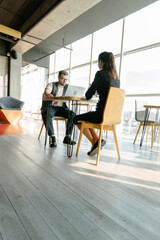 Office workers working together