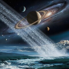 Space waterfall