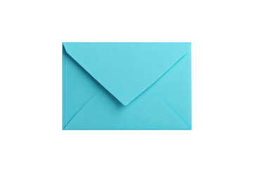 Bright blue envelope for correspondence, cut out