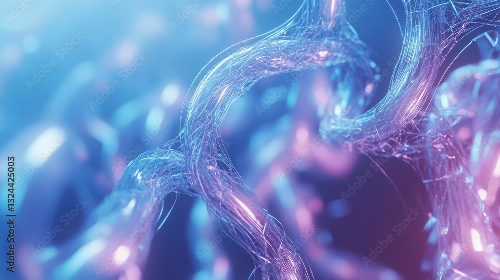 Poster abstract connections on blue background. tech concept. 3d rendering