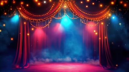 Captivating scenery tailored for circus advertising.