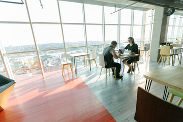 office workers doing brainstorming