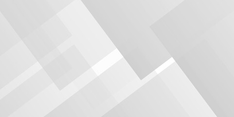White and gray overlap triangle geometric technology pattern. minimal rectangle randomly arranged white lines transparent web square background layers. overlapping presentation design.	
