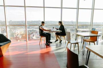 office workers doing brainstorming
