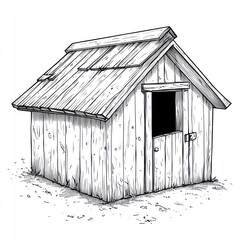 Obraz premium Rustic Wooden Shed