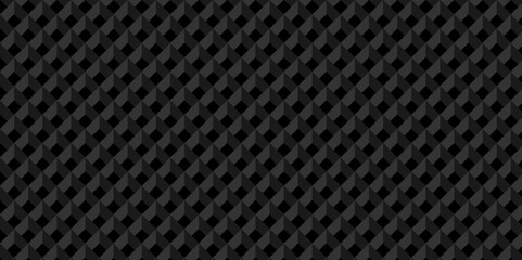 Minimal cubes geometric tile and mosaic wall grid retro digital hexagon technology wallpaper background. black block cube structure backdrop square triangle texture vintage design.	
