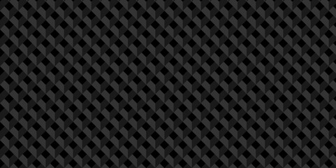 Minimal cubes geometric tile and mosaic wall grid retro digital hexagon technology wallpaper background. black block cube structure backdrop square triangle texture vintage design.	
