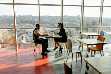 office workers doing brainstorming