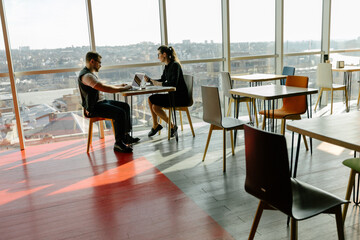 office workers doing brainstorming
