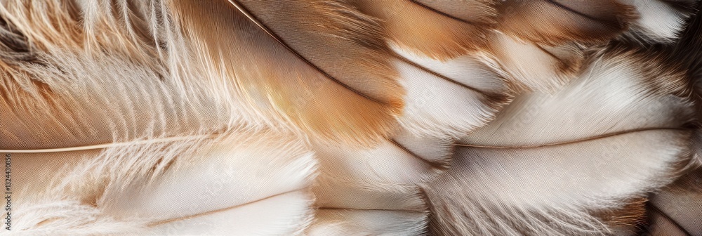Aufkleber close-up view of colorful bird feathers displaying texture and pattern