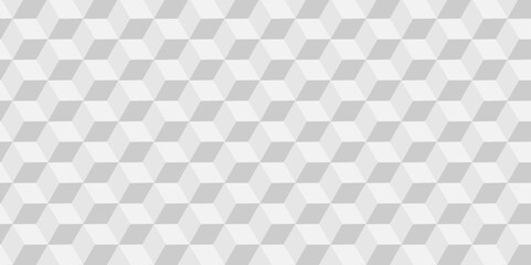 Minimal cubes geometric tile and mosaic wall grid retro digital hexagon technology wallpaper background. white and gray block cube structure backdrop square triangle texture vintage design.	