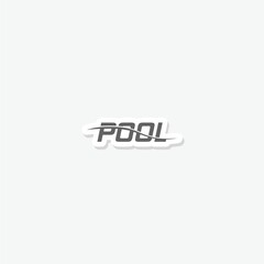 Swimming pool icon sticker isolated on gray background
