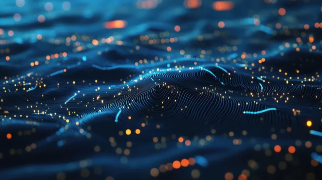 Abstract radar map interface on blue backdrop. Spy and cyber terrorism concept. 3D Rendering