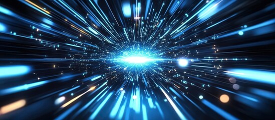 Fototapeta premium Stunning abstract 3D render showcasing digital internet in motion.