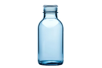 Naklejka premium Empty blue glass bottle ready for reuse, cut out