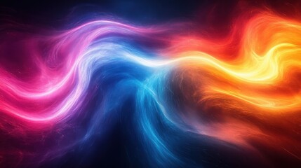 Abstract Glowing Wave Background