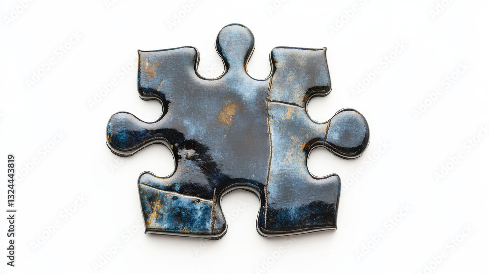 Poster abstract isolated puzzle on white background. network or teamwork symbol composed of polygons. low p