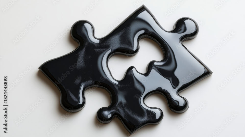 Aufkleber abstract isolated puzzle on white background. network or teamwork symbol composed of polygons. low p