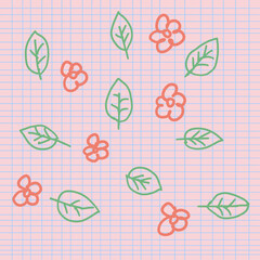 seamless pattern with flowers