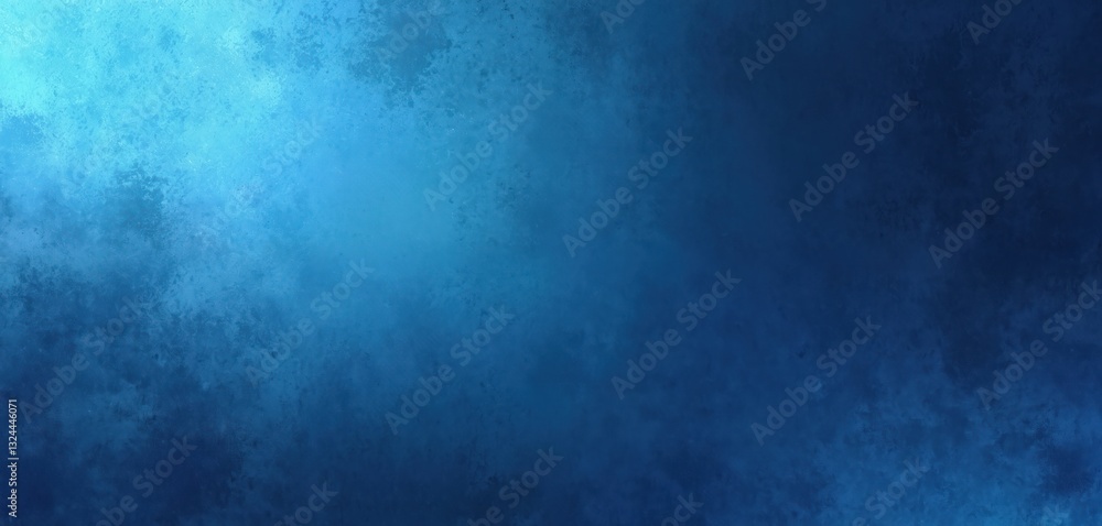 Poster grainy blue gradient with noise texture. retro 80s 90s style backdrop. dark blurred vibrant banner d