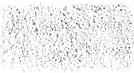 Snow, stars, twinkling lights, rain drops on black background. Abstract vector noise. Small particles of debris and dust. Distressed uneven grunge texture overlay.