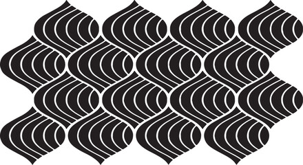 Black and white tileable pattern. Broken plaster wall effect. Grunge worn damask texture design. Distressed fabric texture. Overlay texture design. Vector illustration. Eps10.