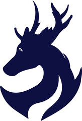 Mobile deer head logo vector design