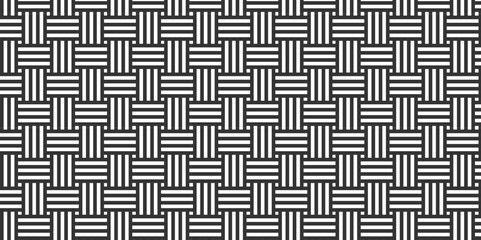 Overlapping vector abstract Pattern wave lines fabric black square line background. seamless fabric geomatics overlapping create retro line pattern.