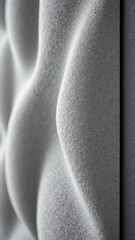 Acoustic foam panel with three-dimensional structure and ridged design.