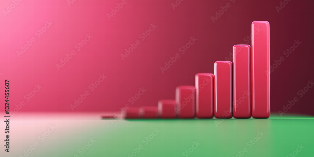 Aufkleber rising bar graph representing data analytics and growth trends