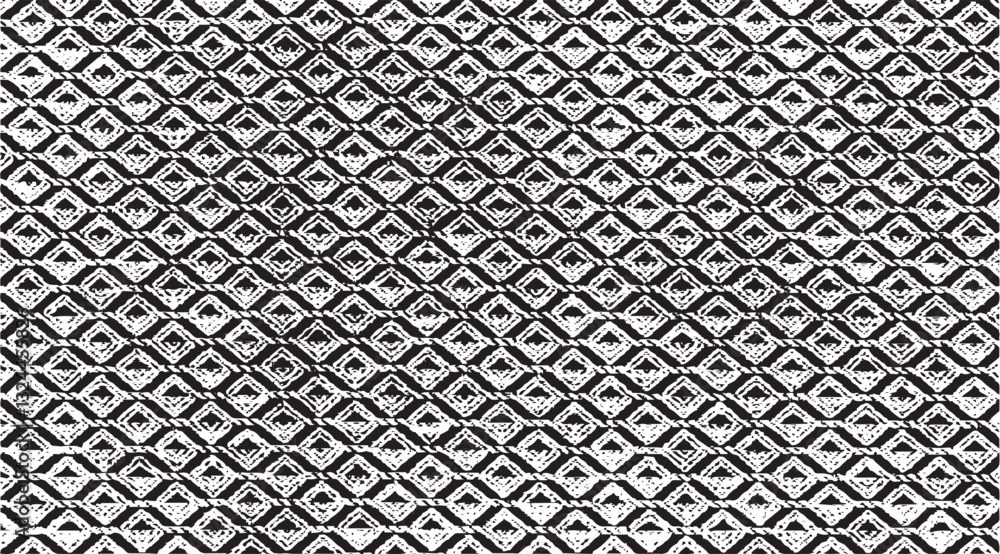 Poster plack and white tileable pattern. broken plaster wall effect. grunge worn damask texture design. dis