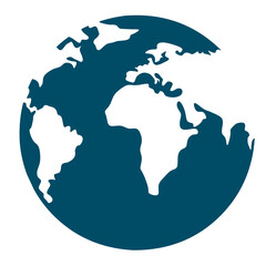Vector planet Earth icon. Flat planet Earth icon. globe vector illustration. on white background