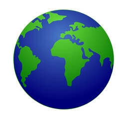 Vector planet Earth icon. Flat planet Earth icon. Flat design vector illustration for web banner, web and mobile, infographics. Vector Earth icon graphic. Vector icon isolated on gradient background