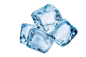 Obraz premium Ice cubes stacked together for cooling beverages, cut out