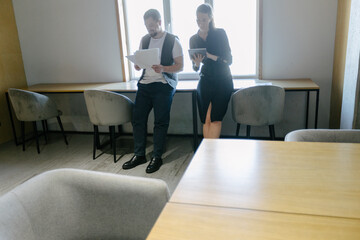 office workers doing brainstorming
