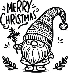 Christmas Gnome SVG – Cute Holiday Gnome Clipart for Festive Designs
