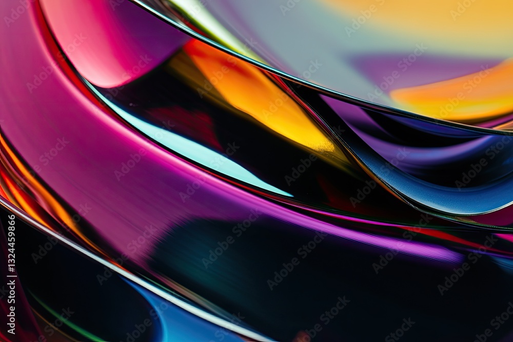 Poster abstract colorful swirling metallic surface texture background image